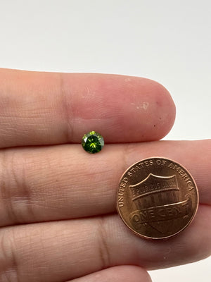 Natural Green Diamond 0.57 Ct Round 5.3mm SI2 Loose Diamond | Rare Green Diamond | Jewelry Making Stone