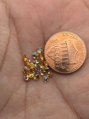 Champagne Moissanite 3mm Round – Warm Sparkle for Elegant Jewelry