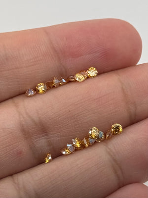 Champagne Moissanite 3mm Round – Warm Sparkle for Elegant Jewelry