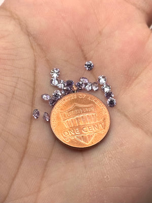 Fancy Purple Moissanite 3mm Round – Rich Purple Sparkle for Fine Jewelry