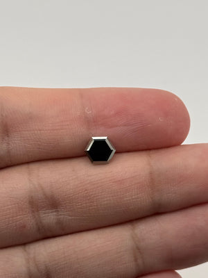 Natural black diamond 1.47 carat modern cut gemstone