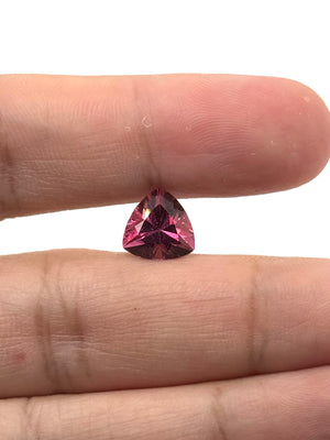 Natural pink tourmaline trillion cut 10mm 3.53 carat