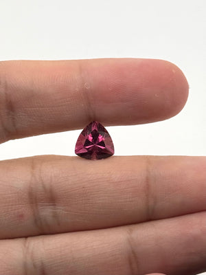 Natural Pink Tourmaline Trillion Cut 10mm 3.53 Cts AAA Loose Gemstone | Triangle Gem for Ring, Pendant, Jewelry Making