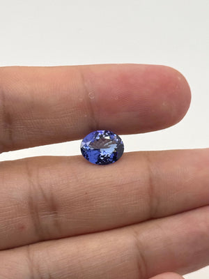 Natural Tanzanite Oval 10.5x8.5mm 2.82 Cts AA+ Blue Violet Loose Gemstone | Engagement Ring, Pendant, Fine Jewelry