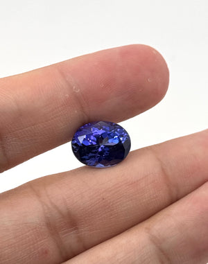 Natural tanzanite oval 14x11mm 8.73 carat loose gemstone