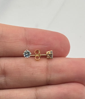 minimalist blue gemstone stud earrings for women