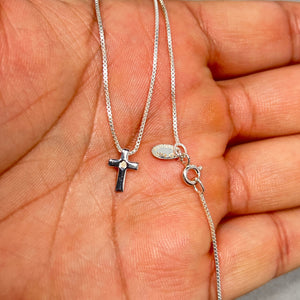Children’s Diamond Cross Pendant | 0.01 Ct Natural Diamond | SI2-I1 Clarity I-J Color | Kids Religious Jewelry Gift Necklace