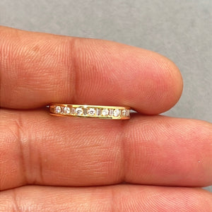 0.20–0.25 Ct Diamond Wedding Band | Round & Baguette Channel Set Ring | SI1–SI2 I–J | 18K Yellow Gold Fine Jewelry