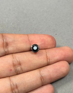 Men’s Black Diamond Stud Earring 5.5mm – 0.91–1.02 Ct AAA Round Black Diamond in 14K Blackened White Gold – Stylish Gift