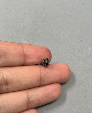 Black Diamond Stud Earrings for Men, 0.91-1.02 Cts, 14K Blackened White Gold, Round Solitaire Stud, Bezel Setting, Fine Jewelry, Men's Gift