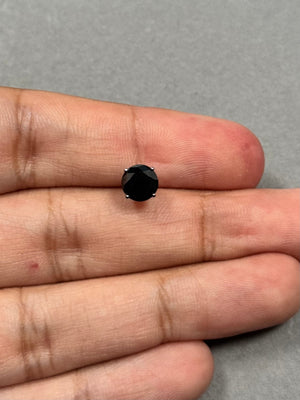 Luxury Men’s Round Black Diamond Stud Earring 1.45-1.65 Ct EGL USA Certified in 14K Gold