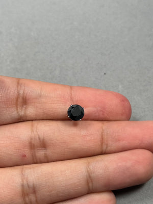 Luxury Men’s Round Black Diamond Stud Earring 1.45-1.65 Ct EGL USA Certified in 14K Gold