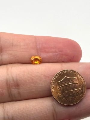 Natural Spessartite Garnet Oval 6x5 mm AA+ Loose Gemstone, Orange Mandarin Garnet for Jewelry Making, Collector Grade Stone