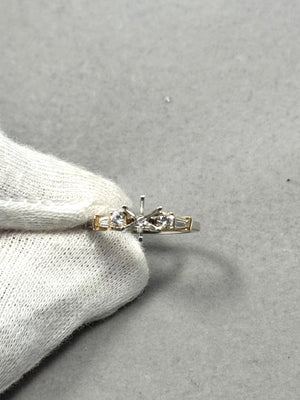14K White Gold Diamond Ring Mounting Size 7.75 | 0.75 CT GH-SI2 Center Stone | 7mm Round Solitaire Setting | 3.07g Jewelry Ring Base