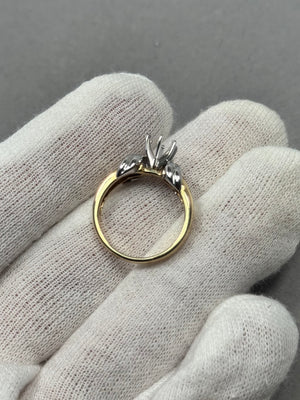 14K Yellow Gold Diamond Ring Mounting – 0.25 Ct IJ SI2, Size 6.5, 6–6.5mm Center Stone, 5.76g Fine Jewelry