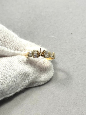 14K Yellow Gold Diamond Ring Mounting – 0.50 Ct Round Center Stone, Size 7, 5.5–6.5mm, 3.20g Fine Jewelry Setting