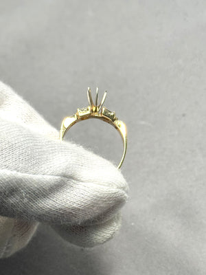 14K Yellow Gold Diamond Ring Mounting – 0.50 Ct Round Center Stone, Size 7, 5.5–6.5mm, 3.20g Fine Jewelry Setting