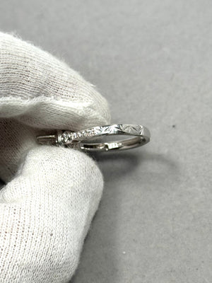 18K White Gold Diamond Ring Mounting – 0.50 Ct GH SI2, Size 6.5, 6mm Round Center Stone, 5.16g Fine Jewelry
