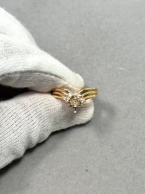 14K Yellow Gold Diamond Ring Mounting – 0.10 Ct HI SI1, Size 6, 5mm Center Stone, 5.67g Fine Jewelry Setting