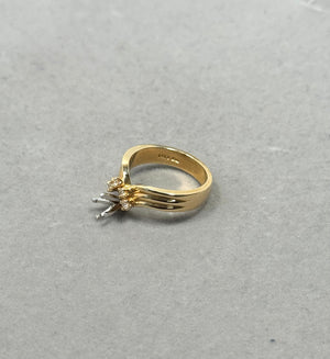 14K Yellow Gold Diamond Ring Mounting – 0.10 Ct HI SI1, Size 6, 5mm Center Stone, 5.67g Fine Jewelry Setting