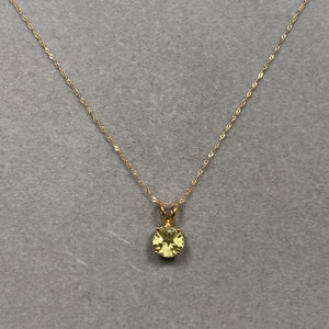 14K Yellow Gold Texas Star Citrine Pendant – Women's Solitaire Necklace