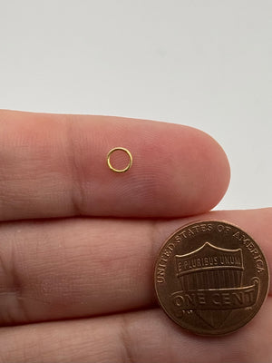 4.2mm 18K Yellow Gold Jump Ring | Handmade Solid Gold Jewelry Findings