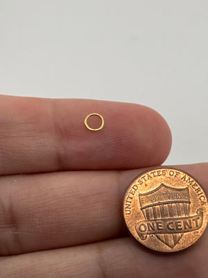 4.2mm 18K Yellow Gold Jump Ring | Handmade Solid Gold Jewelry Findings