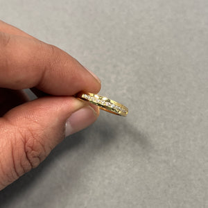 18K Yellow Gold Diamond Wedding Band – Channel Set Anniversary Ring