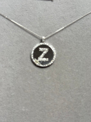 Diamond Initial Z Pendant – 0.48–0.53 Ct SI2–I1 Diamond, I–J Color in 14K White Gold Necklace