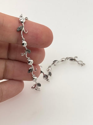 Black White Diamond Bracelet | 14K White Gold — Modern Contrast Fine Jewelry