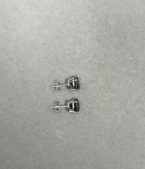 GL USA Certified Black Diamond Stud Earrings • 3.10 Ct Round Black Diamond Earrings in 18K White Gold • Fine Luxury Jewelry Gift