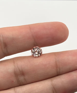 Synthetic Orange Sapphire Round Cut | Morganite Color Lab Created Gemstone 5mm–8mm Loose Stone