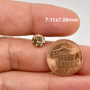 Natural Brown Diamond 1.45ct | Round Cut 7.11x7.06mm I1 Clarity | Loose Earth-Mined Diamond for Engagement Rings, Jewelry Design