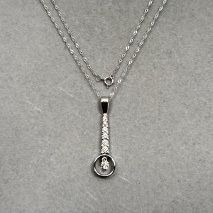 Diamond Journey Pendant | 0.25–0.30 Ct SI2–I1 I–J Color | 14K White Gold Seven-Stone Necklace | Meaningful Gift with 18" Chain