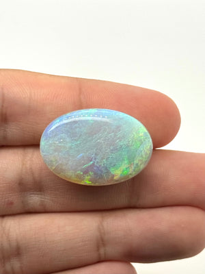 34.69 Carat Oval Cut Natural Green Opal | GIA Certified Loose Gemstone | Rare Australian Opal for Custom Jewelry a Luxury Gift