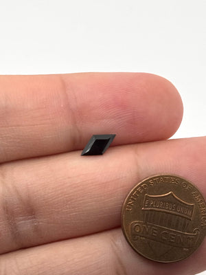 Black Spinel 9x5mm Lozenge Cut Loose Gemstone | Natural AAA Black Gem for Jewelry Making Ring Pendant Gift