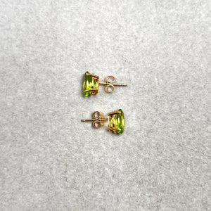Peridot Stud Earrings 14K Yellow Gold | 8x6mm Oval AA Natural Peridot | 2.25–2.65 ct Women’s Gemstone Earrings Gift
