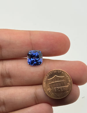 Loose 10mm Cushion Synthetic Medium Blue Sapphire Gemstone | DIY Jewelry, Jewelry Making Supplies, Loose Gemstone