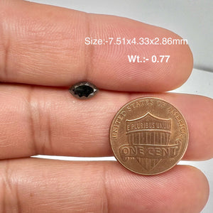 GIA Certified 0.77 Carat Marquise Natural Fancy Black Diamond