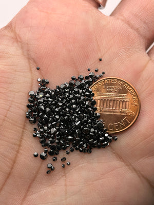 Black Diamond A Quality Round Cuts 0.006 Ct to 0.07 Cts Each Closeout Sale - Loose Gemstones for Jewelry Making