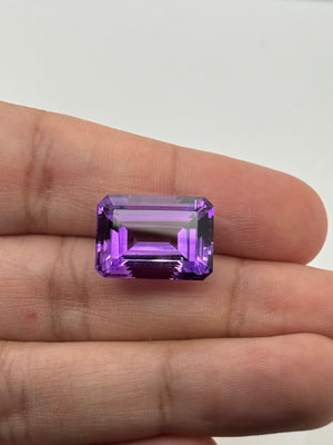 Natural Amethyst Emerald Cut 18x13mm | Loose Purple Gemstone | February Birthstone | Amethyst for Rings, Pendants & Jewelry Making