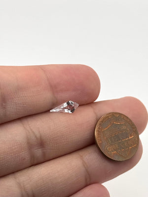Natural White Topaz Kite Cut Gemstone 11x5mm | Loose White Topaz | Precision Faceted Gemstone | Jewelry Making Stone