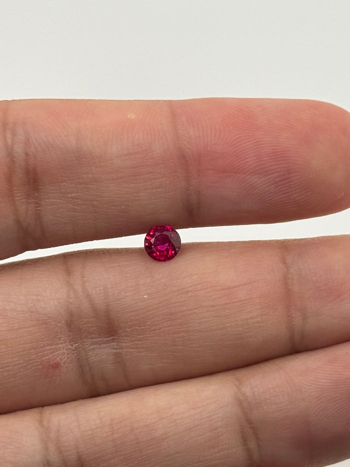 Natural Ruby Round 5mm | AAAA Quality Brilliant Cut Gemstone | Deep Red Loose Ruby for Rings, Earrings & Fine Jewelry Making