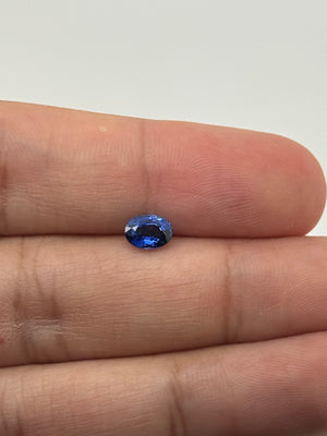 Natural Blue Sapphire Oval 7x5mm | AAA Quality Deep Blue Faceted Gemstone | Loose Sapphire for Rings, Earrings & Fine Jewelry Making