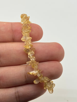 Citrine Beaded Bracelet | Natural Yellow Citrine Crystal Stretch Bracelet | Healing Gemstone Jewelry | November Birthstone Gift