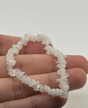 Iridescent Rainbow Moonstone Beaded Bracelet • Healing Stone Jewelry