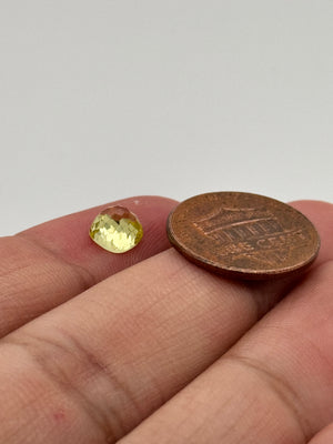 Loose Lemon Citrine Bullet Checker Cut Gemstone 6mm-8mm – Natural Lemon Citrine for Jewelry Making, Ring, Pendant, Earrings