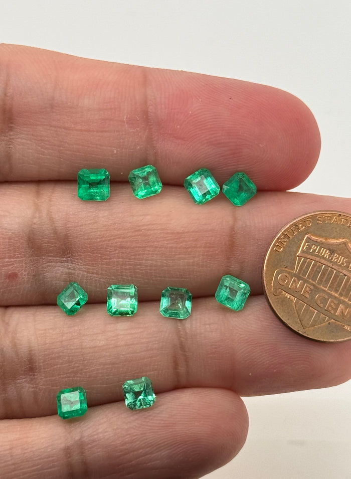 Natural Colombian Emerald Square Cut Gemstone – Loose Green Emerald for Engagement Ring, Birthstone Jewelry, May Birthstone