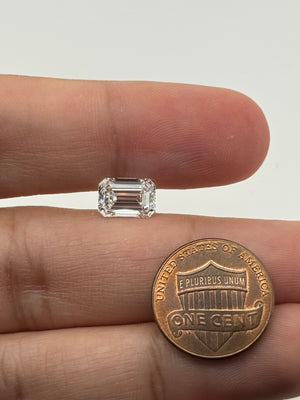Lab Grown Diamond Emerald Cut 2.53 ct | D Color VS1 | 9.23x6.33x4.38 mm Loose Diamond for Engagement Rings