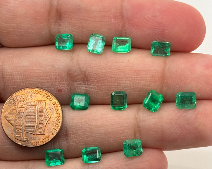 Natural Colombian Emerald Square Cut Loose Gemstone | Green Emerald for Engagement Ring, Fine Jewelry Making, May Birthstone